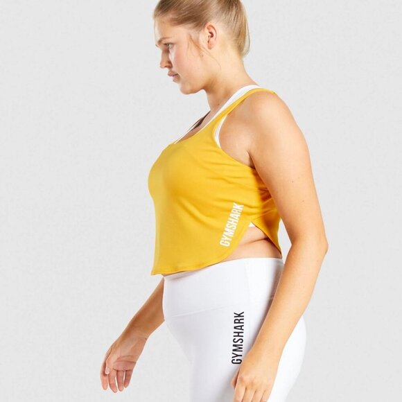 Gymshark | Mustard Camisole Lightweight Strappy Crop Top - Picture 3 of 6
